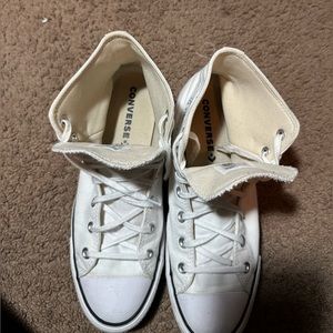 White Platform Converse